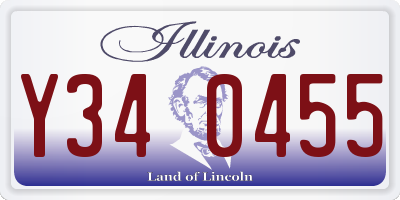 IL license plate Y340455