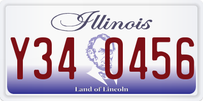 IL license plate Y340456