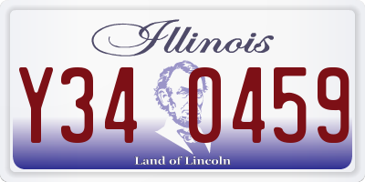 IL license plate Y340459