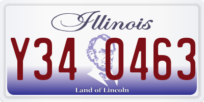 IL license plate Y340463