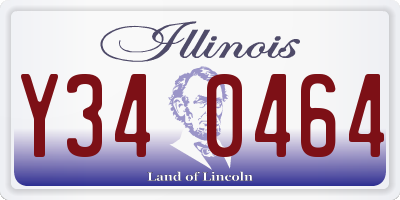 IL license plate Y340464