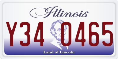 IL license plate Y340465