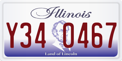 IL license plate Y340467