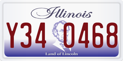 IL license plate Y340468