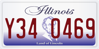 IL license plate Y340469
