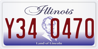 IL license plate Y340470
