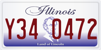 IL license plate Y340472