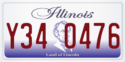 IL license plate Y340476