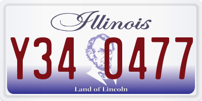 IL license plate Y340477