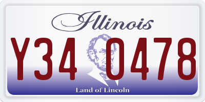 IL license plate Y340478