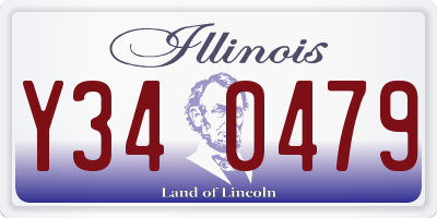IL license plate Y340479