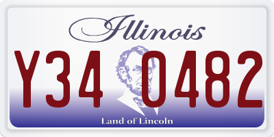 IL license plate Y340482