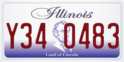 IL license plate Y340483