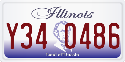 IL license plate Y340486
