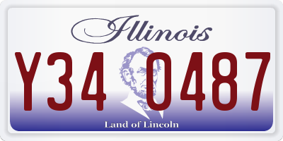 IL license plate Y340487