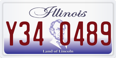 IL license plate Y340489