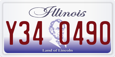 IL license plate Y340490