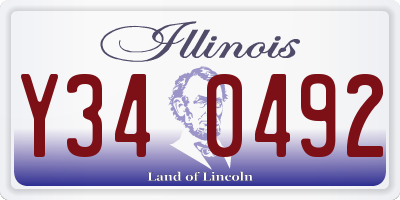 IL license plate Y340492