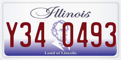IL license plate Y340493