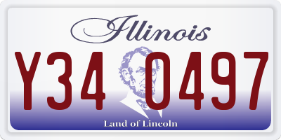 IL license plate Y340497