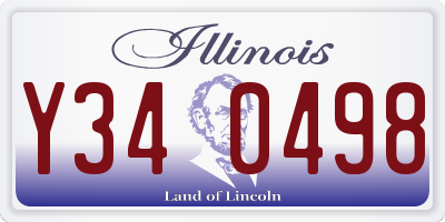 IL license plate Y340498