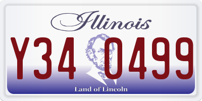 IL license plate Y340499