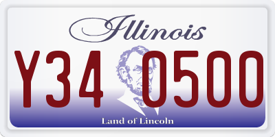 IL license plate Y340500