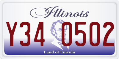IL license plate Y340502