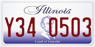 IL license plate Y340503
