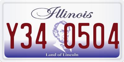 IL license plate Y340504