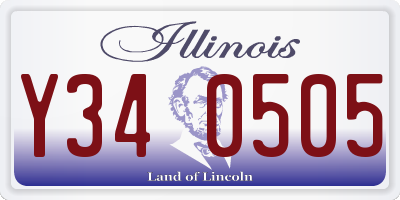 IL license plate Y340505