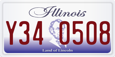 IL license plate Y340508