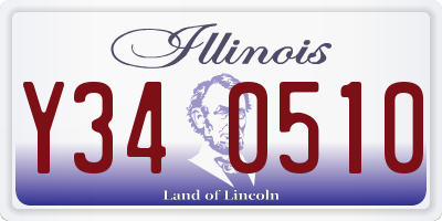 IL license plate Y340510