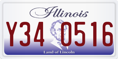 IL license plate Y340516
