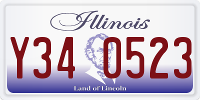 IL license plate Y340523