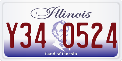 IL license plate Y340524