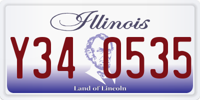 IL license plate Y340535