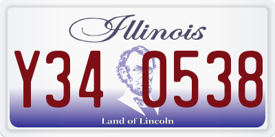 IL license plate Y340538