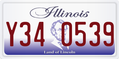 IL license plate Y340539