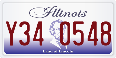 IL license plate Y340548