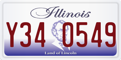IL license plate Y340549