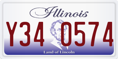 IL license plate Y340574