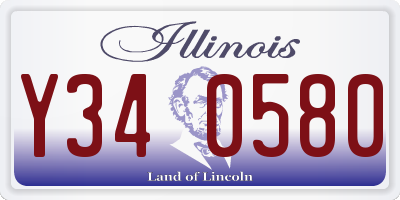 IL license plate Y340580