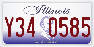 IL license plate Y340585