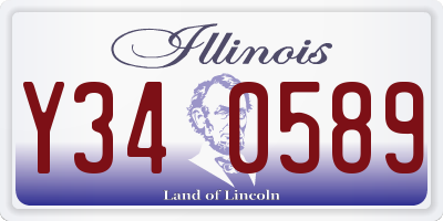 IL license plate Y340589
