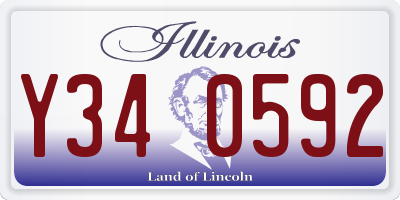 IL license plate Y340592