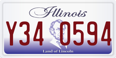 IL license plate Y340594