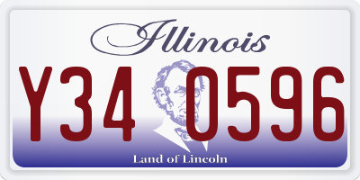 IL license plate Y340596