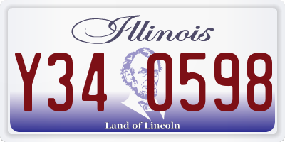 IL license plate Y340598