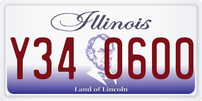 IL license plate Y340600